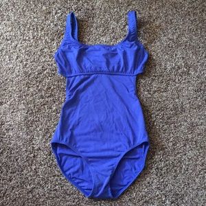 BalTogs tank open back leotard blue size M